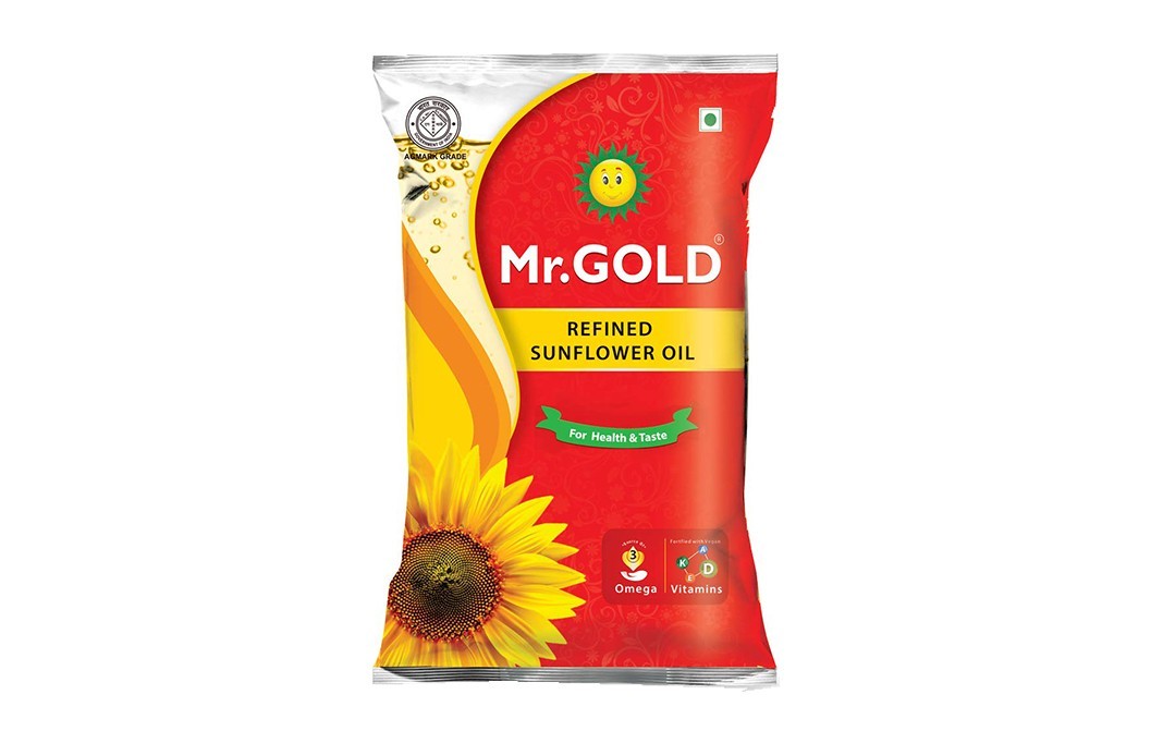 Mr. Gold Refined Sunflower Oil    Pouch  1 litre